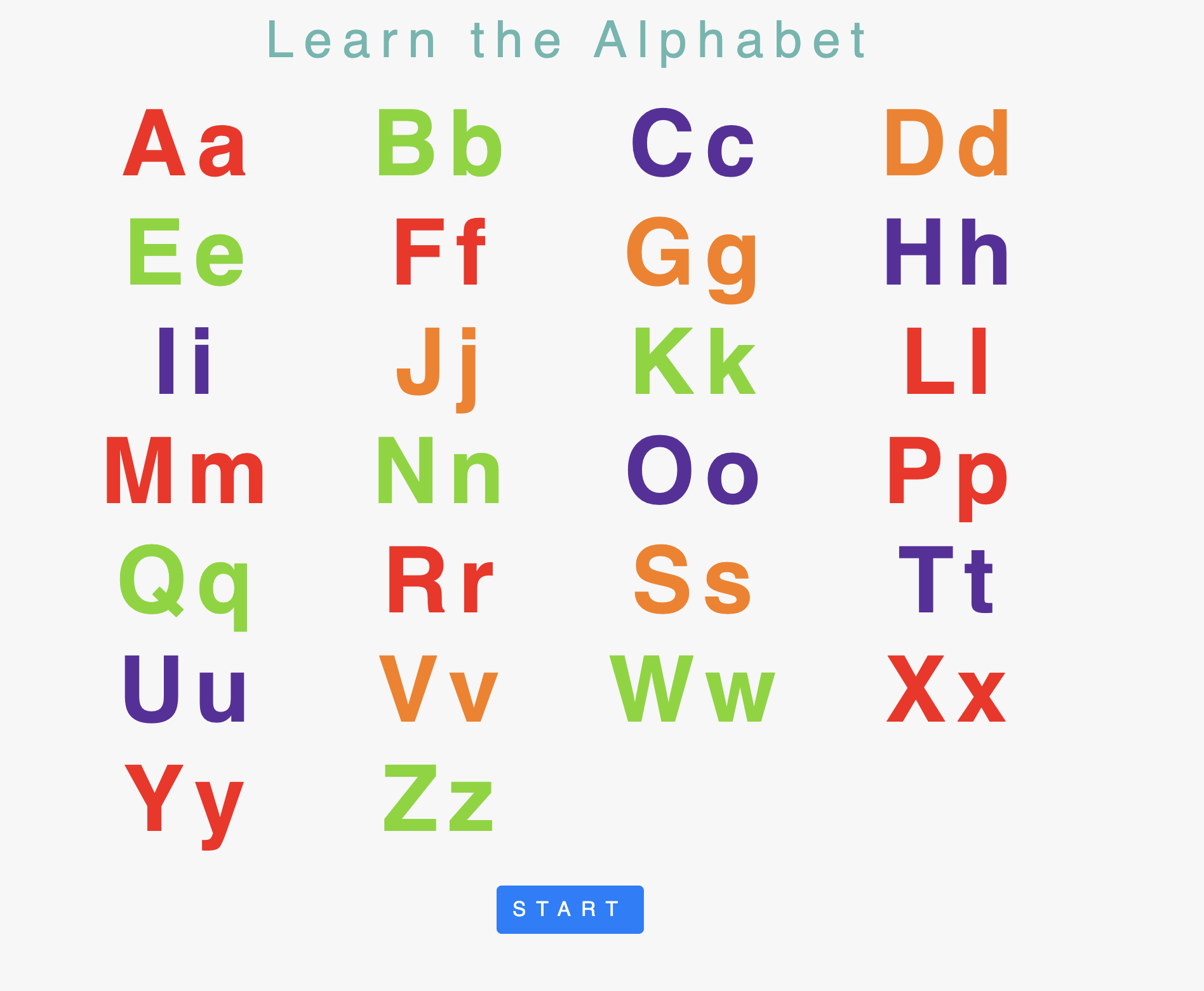 picture of alphabets